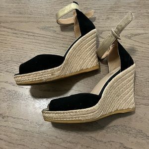 Toni Pons Espadrille Wedge Peep Toe Heel Size 7 (38)